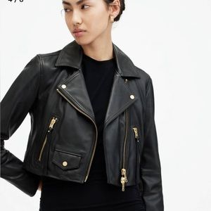Allsaints Elora Cropped Leather Jacket
